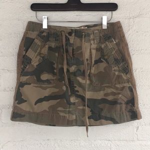 J. CREW CAMO MINI SKIRT